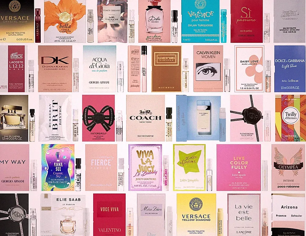 12 Pack Women's Designer Fragrance Sample Vials Travel Size Perfume Set
