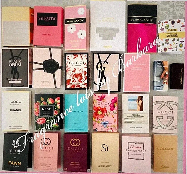 Lot of 12 Different Women’s Designer Perfume Samples GUCCI PRADA YSL ALIEN D&G